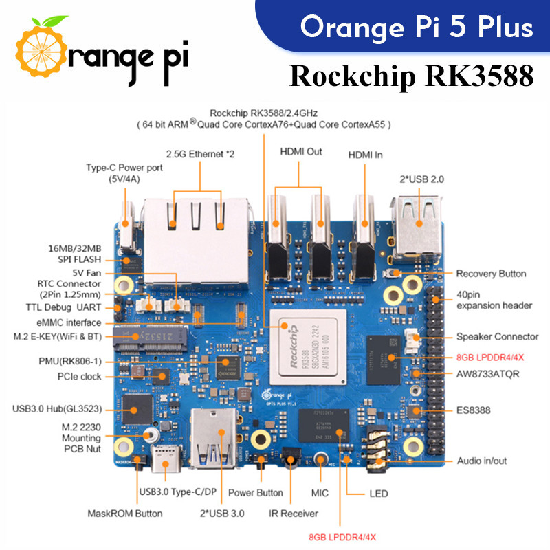 Orange Pi 5 Plus  Single Board - Radxa Rock 5B 16Gb ulasan dan harga